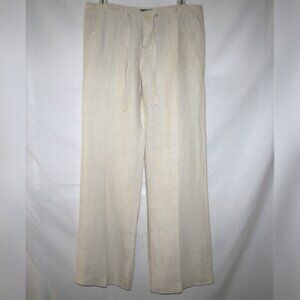 Island Company 100% Linen Wide Leg Low Rise Pants Small